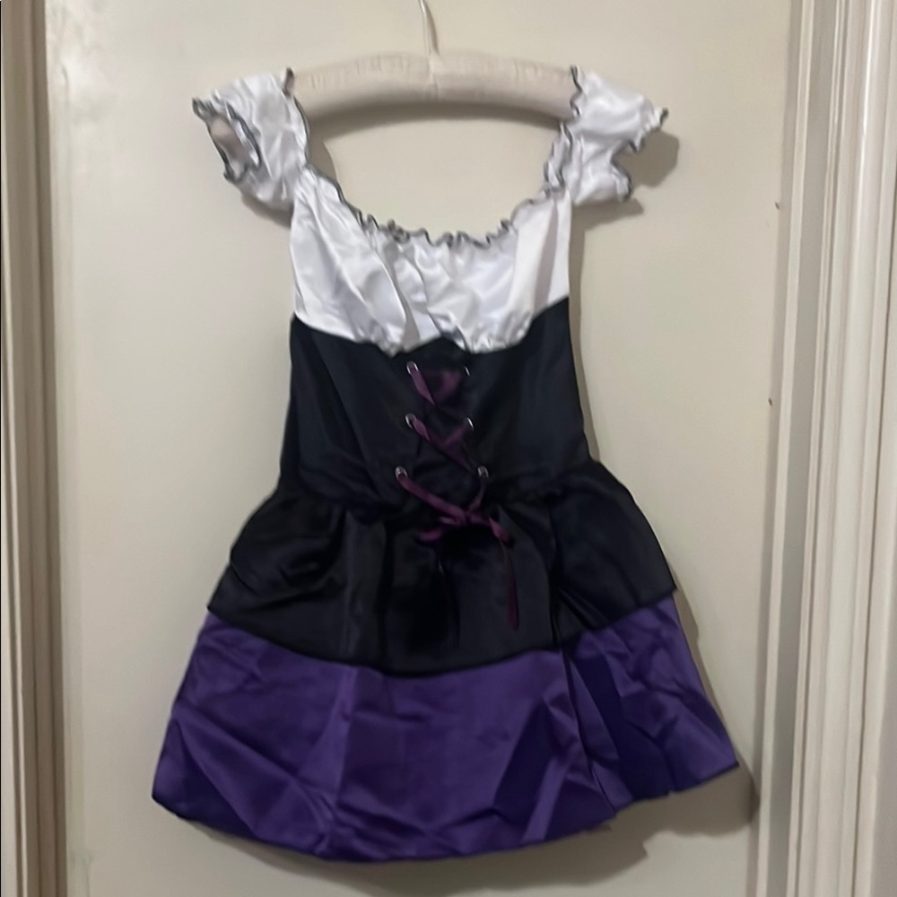 🆕 Off-Shoulder Corset Dress with Purple Skirt Medium - Picture 5 of 7